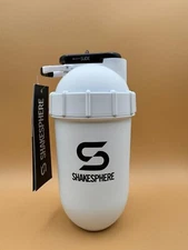 SHAKESPHERE Protein Shaker Bottle Smoothie Cup with Clear Window MatteWhite 24Oz