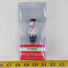 Rite Aid Home Snowman Wine Stopper Holiday Barware Christmas Bottle Topper New