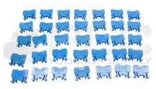 LOT OF 35 NEW ALLEN BRADLEY 1492 STYLE F CONTACT BLOCK BLUE