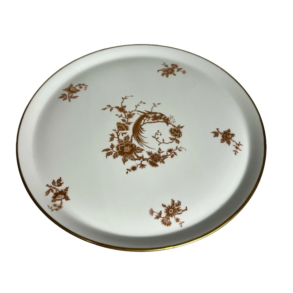 Exclusivite Chamart Limoges France Porcelain Bird Of Paradise Pedestal Cake Tray - Изображение 3 из 4