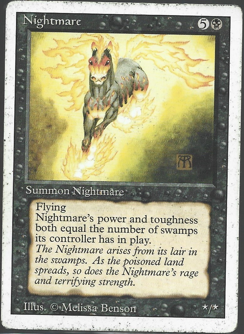 NIGHTMARE Revised 3rd rare Magic the Gathering MTG black flying
