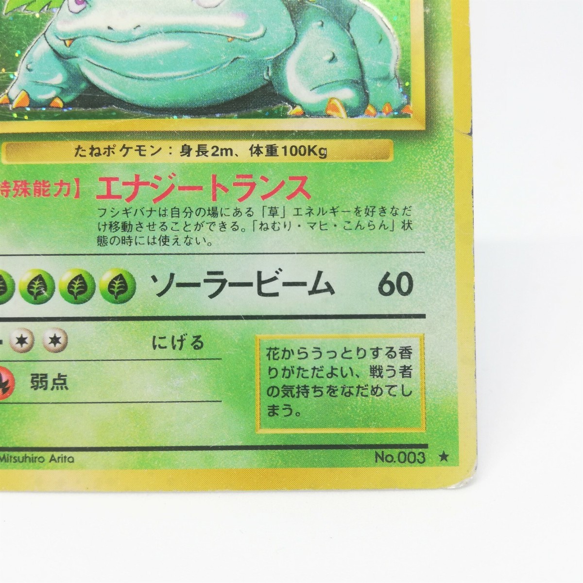 003 Venusaur Pokemon Card LV67 HP100 Old Back Nintendo Japan