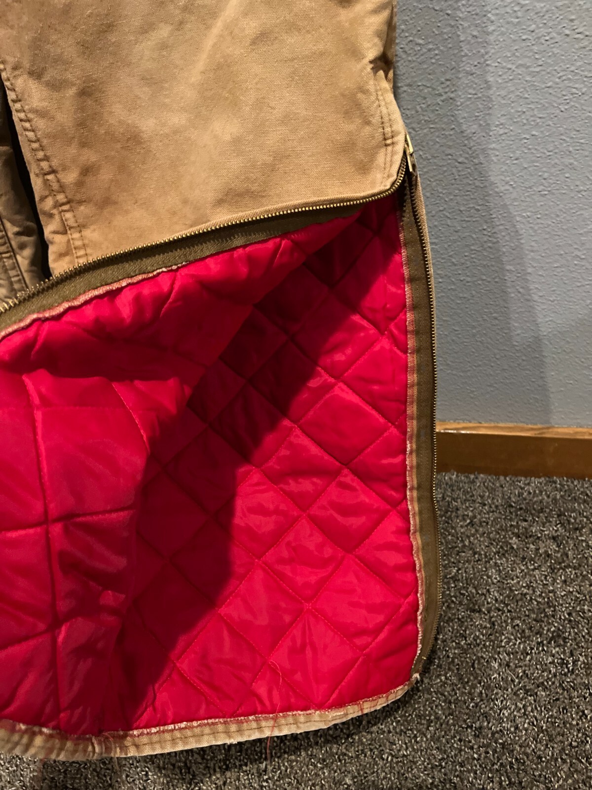 Men's Vtg NORTHERNER SERVUS Quilt Lined Insulated Canvas Coveralls USA XL Long