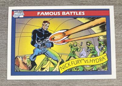 Nick Fury vs Hydra 1990 Marvel Comics Universe Series 1 Battles #107 *107c*