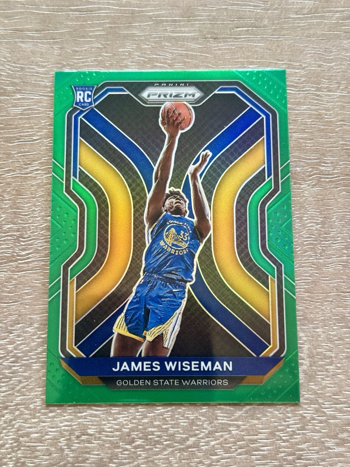 James Wiseman 2020-21 Panini Prizm Basketball Green Prizm RC Rookie