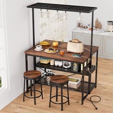 48" Kitchen Island Storage with Sliding Barn Door, Table Island Kitchen Cabinet