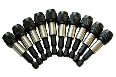 10 St. Bithalter magnetisch Quick-Release Adapter für Hex-Bits 6,35mm - 1/4''