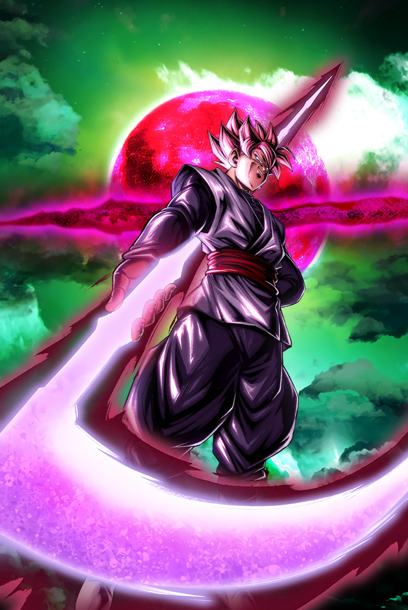 Dragon Ball Poster Goku Black SSJ Rose w/energy weapon 12in x18in