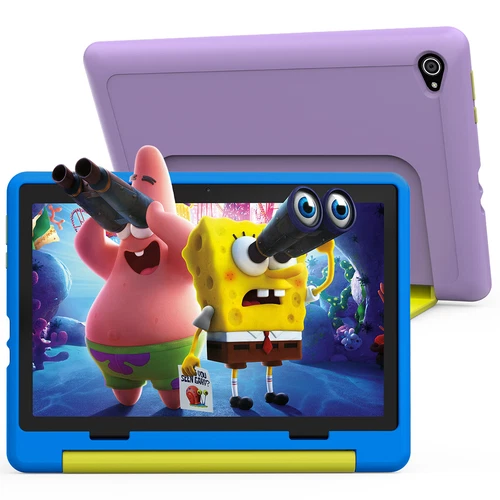 AEEZO Kids Tablet 10 inch Android 13 Tablets 6+64GB with Shockproof Blue & Pink - Picture 1 of 25