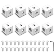 8pcs 2020 T Slot Aluminium M5 Corner Cube Connector Fixing Bracket 20x20x20mm