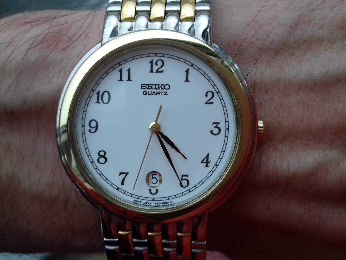 Seiko Vintage Collection 7N22-6A00 GOLD-SILVER NOS Montre
