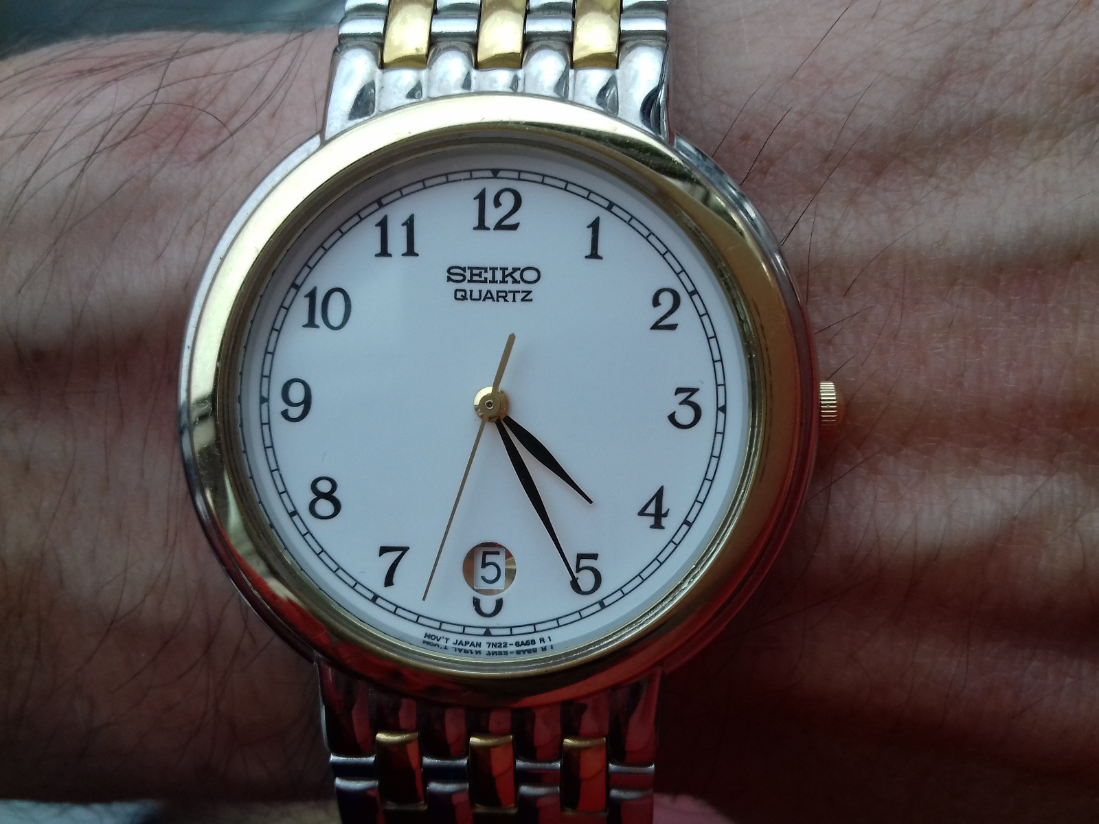 Seiko Vintage Collection 7N22-6A00 GOLD-SILVER NOS Montre