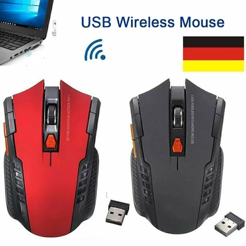 2.4 GHz Optisch Wireless USB Funkmaus Kabellos Laptop Gaming Computer Maus Mouse