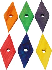 3414 Pk6 Diamond Wood Foot Talon Craft Part Bird Toys Cockatiel Parrot Conure Ma