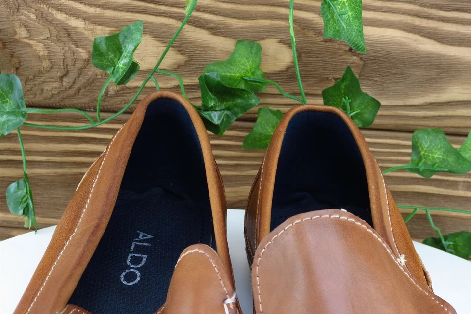 Aldo Shoes Sz 45 M Brown Driving Moccasins Leather Men - Image 3 of 4