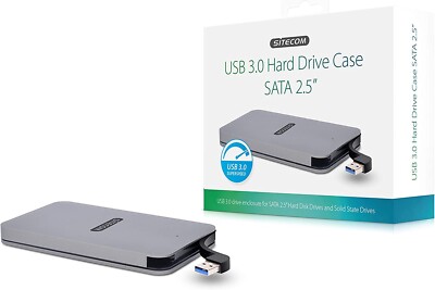 Sitecom MD-400 USB 3.0 Festplattengehäuse SATA I II III 2.5 SSD HDD Case - NEU
