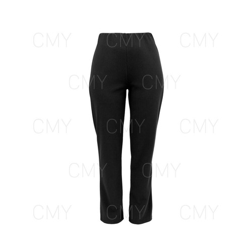WOMENS BOOTLEG TROUSERS LADIES STRETCH FINELY RIBBED PANTS PULL ON BOTTOMS - Picture 7 of 10