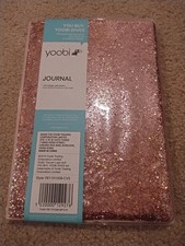 Pink Glitter Lined Cover Journal Notebook NEW