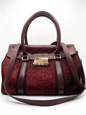 Next X L Red Burgundy Leather Flap Over Grab Shoulder Bag