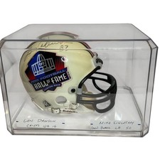 NFL Hall of Fame Mini Helmet Signed Chiefs QB Len Dawson & LB Mike Singletary