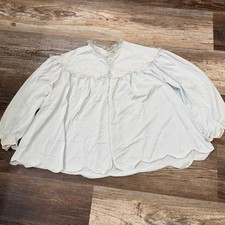 Vanity Fair vintage 50  s sheer blue bed jacket satin  nylon size Medium EUC