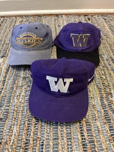 VTG 90's Washington Huskies Nike Swoosh Team Sports Snapback Hat Cap LOT