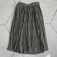 Vintage Liz Claiborne Collection Midi Skirt Brown Abstract Repeating Print