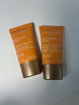 2 Clarins Extra Firming Energy Day Cream Travel Size 0.5 oz, 15 ml ea sealed