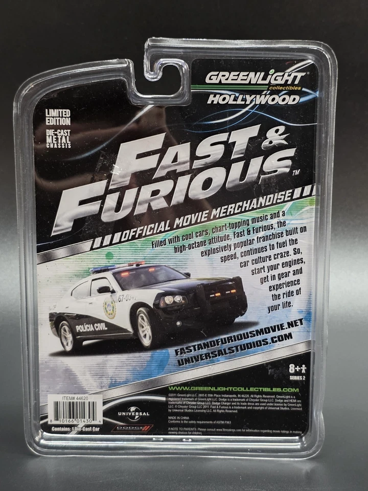 Greenlight Hollywood Fast & Furious Rio Police Dodge Charger - Image 4 of 4