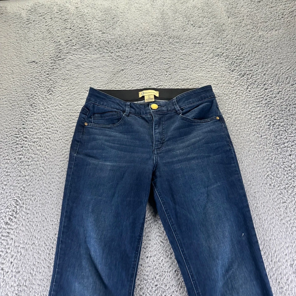 Democracy Jeans Womens Size 10 Blue Dark Wash Cotton Stretch Boot Fit Denim - Image 2 of 4