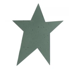 Bulk Lot of 12 Flat Back 5" Primitive Green Speckled Metal Primitive Stars