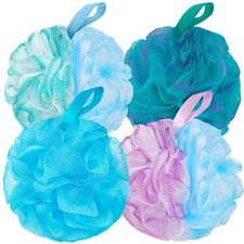 BCKENEY Bath Loofah Shower Sponge Body Back 1 Count Pack of 4 , Multicolour