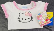 Build-A-Bear BABW 2010 Hello Kitty Sanrio Sequin Ruffle T-Shirt - READ - NOS