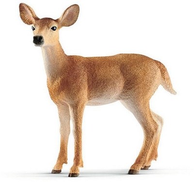 Original SCHLEICH Figur WILD LIFE WEISSWEDELKUH 5 CM Hirsch Reh ähnlich Neu