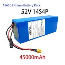 52V 45Ah 14S4P Li-ion Battery Pack with BMS for Electric Bike Scooter