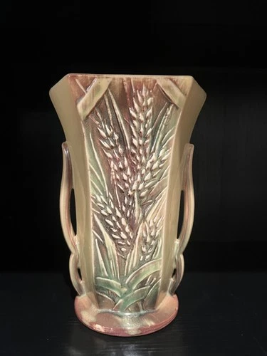 McCoy Wheat Vase Vintage Pottery Yellow Pottery 1950s Clean