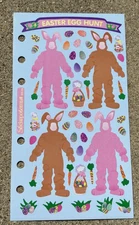 LARGE 3 X 6" STICKOPOTAMUS BINDER STICKERS: EASTER EGG HUNT *