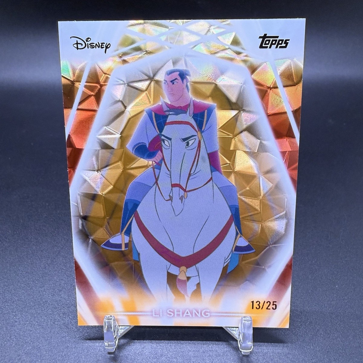 25! 🚨2026 Topps Disney Neon Mulan's Li Shang Orange Diamond #77