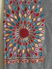 Woolen Embroidered Scarf, Shawl. Elegant, Soft, Warm With Stunning Colors
