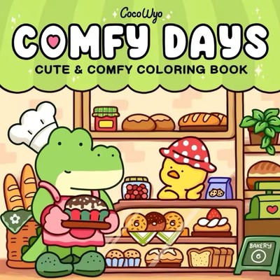 Comfy Days: Bold & Easy Coloring Book Super Cute Animal Characters in Cozy Hygge