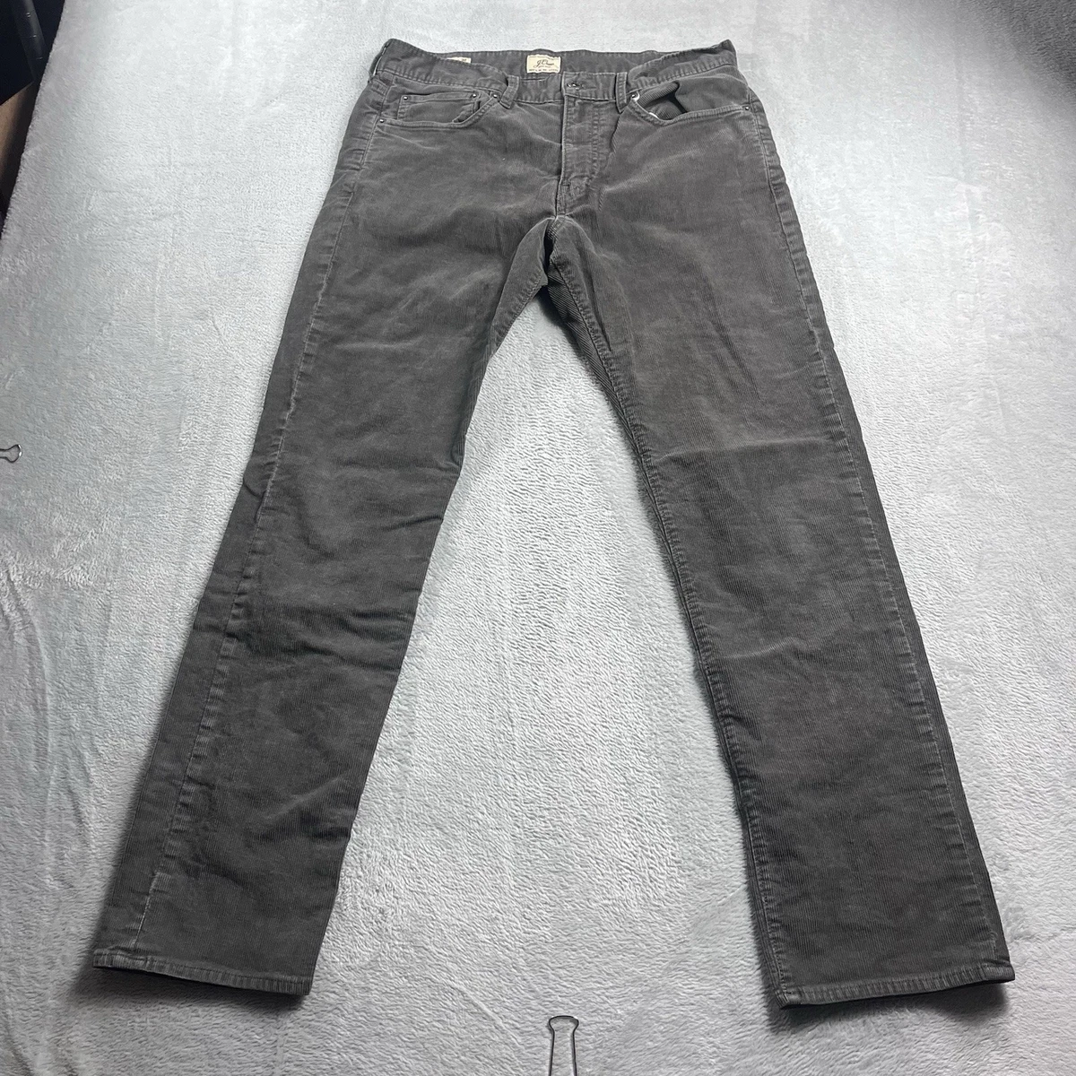 Pantalon Velours Côtelé J.Crew Gris - Taille 28R Bootcut - Occasion Très Bon état