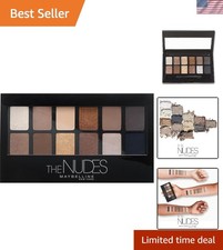The Nudes 12-Color Eyeshadow Palette by Maybelline - Blendable Matte & Shimmer