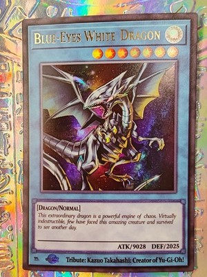 Yu-Gi-Oh Blue Eyes White Dragon White Dragon Blue Eyes Card *