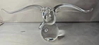 Vintage Signed Steuben Crystal Art Glass Eagle on Ball Figurine