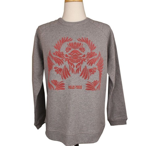 Maje Melange boutiques Gray Logo Sweatshirt 2 26807254