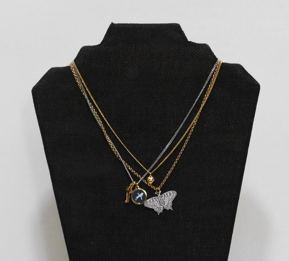 Collar Colgante Juicy Couture Multicadena Capas Mariposa, Pájaro, Corazón, Llaves