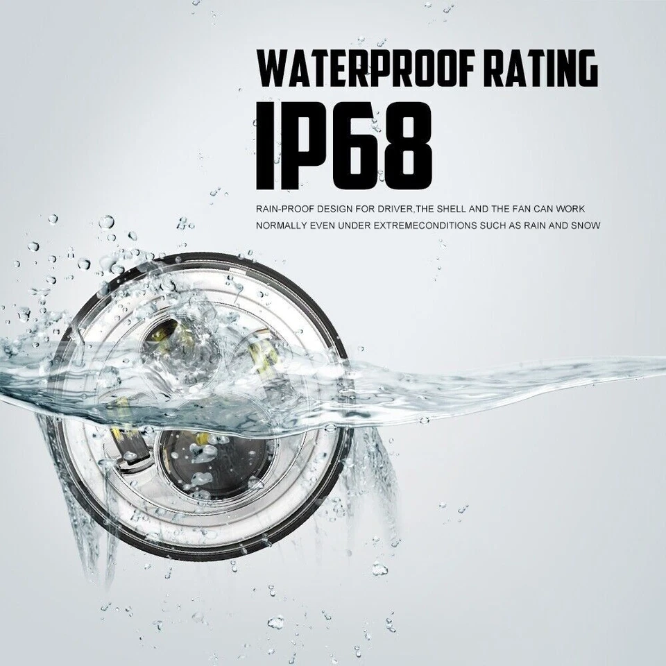 Faro LED DRL de 7 pulgadas con cubo de carcasa para Yamaha Road Star 1700 2004-2009 Foto 4 de 4