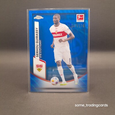 Topps Bundesliga Chrome 2023/24 Serhou Guirassy VFB Stuttgart Blue Wave   /175