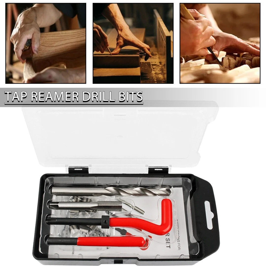 M12 1.25 Thread Repair Kit 15pc Helicoil Compatible 12mm Damaged