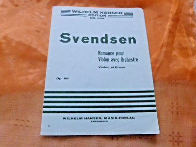 SVENDSEN Romance pour Violon avec Orchestre Op. 26 Noten für Violine und Klavier